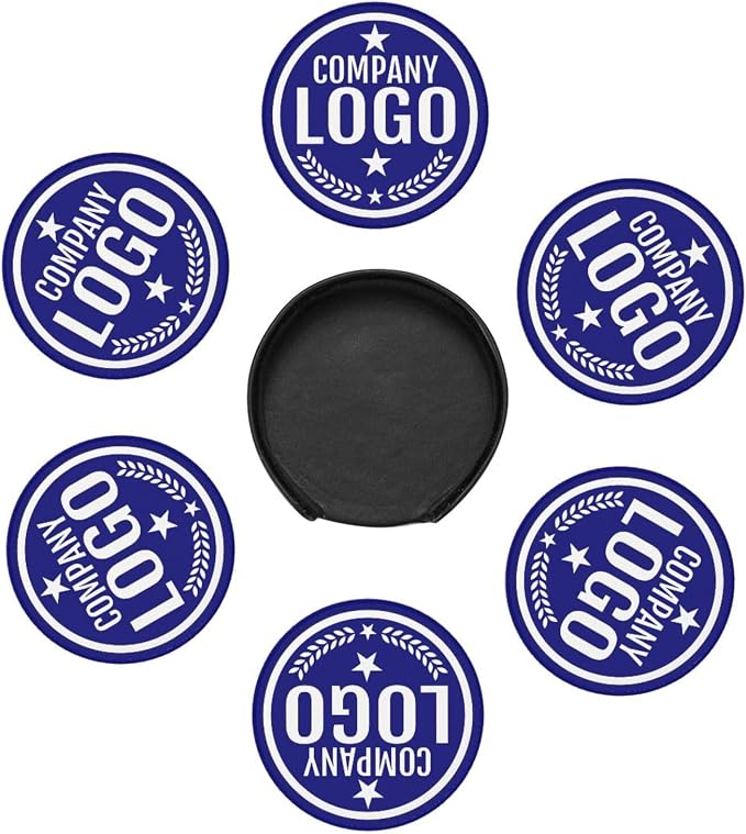 Custom Leather Coasters with Logo - Image 7