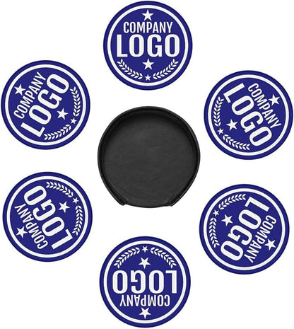 Custom Leather Coasters with Logo - Image 7
