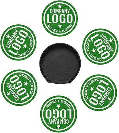Custom Leather Coasters with Logo - Image 7
