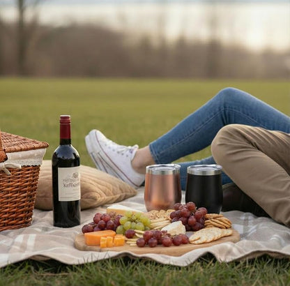 CHILLOUT LIFE 12 oz Stainless Steel Wine Tumblers 2 Pack - Image 7