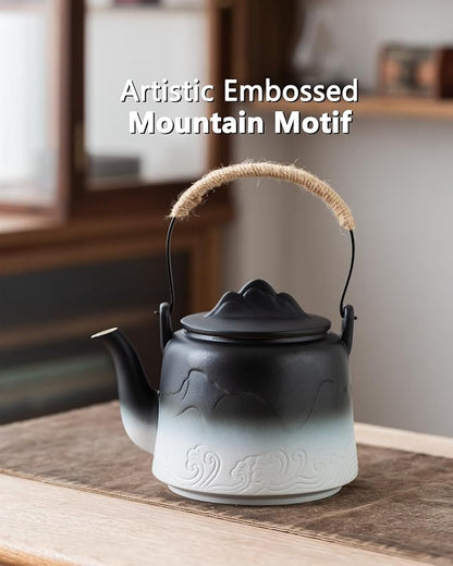 ZENS Ceramic Teapot with Infuser, 33.8oz Japanese Teapot - Image 6