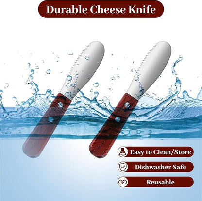Ouligay 2 Pcs Butter Knife Spreader, Cheese Spreader Knife, Stainless Steel - Image 3