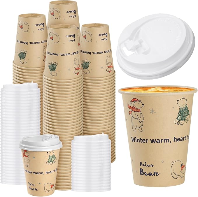 12 OZ 25 Pack Disposable Cups Paper Coffee Cups by Unknown