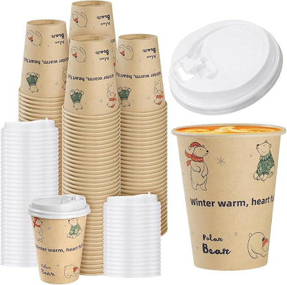 12 OZ 25 Pack Disposable Cups Paper Coffee Cups by Unknown