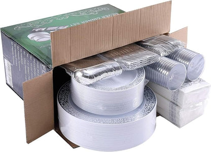 FOCUSLINE 350 Ct Silver Dinnerware Set - Image 6
