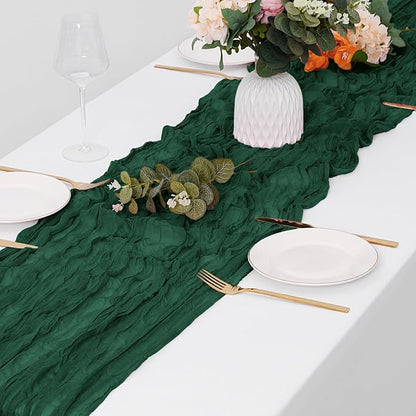 30 Pack Emerald Green Cheesecloth Table Runner 17 x 108 inch Cheese Cloth Table - Image 4
