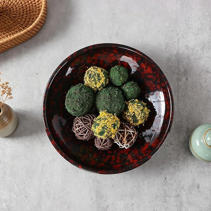 Ceramic Fruit Bowl for Kitchen Counter, Decorative Pedestal Bowl for Table - Image 4