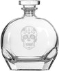 Rolf Glass Sugar Skull 23 Ounce Whiskey Decanter | Spirits Decanter with Airtight Stopper | Lead-Free Glass | Sand Engraved in the USA | Liquor Decanter for Whiskey, Bourbon, & Brandy
