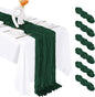 6 Pack Emerald Green Cheesecloth Table Runner 20 x 120 Inch Gauze Table Runner by Unknown