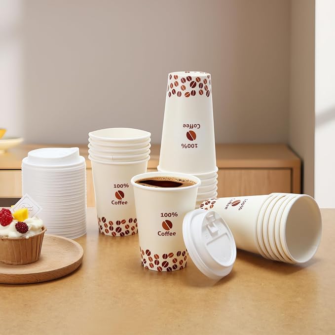 Tamone 100 PACK 16OZ Disposable Coffee Cups - Image 6