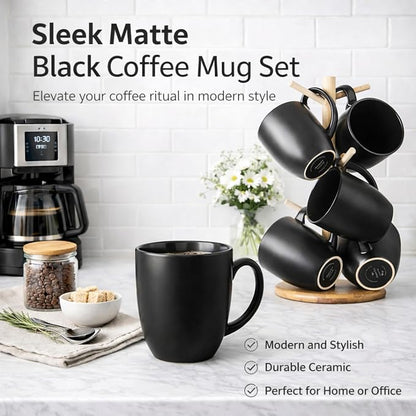 AmorArc 12oz Coffee Mugs Set of 6, Large Coffee Mugs - Image 7