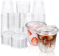 Fit Meal Prep 100 Pack 12 oz Round Bottom Clear Plastic Cups by FMPBRANDS