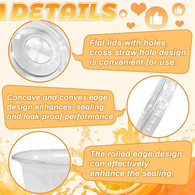 Qinsihwn 100 Pcs 8 OZ Disposable Plastic Cups - Image 3