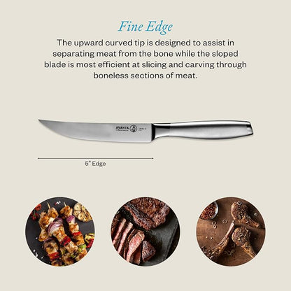 Messermeister Avanta 5” Fine Edge Steak Knife Set - Image 3