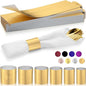 Christmas Napkin Rings Set of 100, 2 Colors in 1, Reusable Adjustable Napkin Bands for Holiday Parties, Wedding, Thanksgiving Table Decor, Waterproof Tear-Proof (Brushed Gold) Great Gift Idea