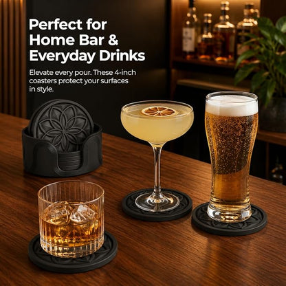 HFHOME Silicone Coasters Set - Image 4