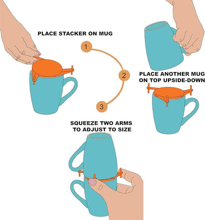 Mug Stackers for Kitchen Cabinets, Coffee Cup Stacker 6-Pack, Individual - Image 5