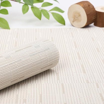 Myir JUN White Table Runner Home Decor Dining Table Runners | Vinyl Table - Image 2
