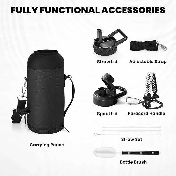 RAYMYLO Insulated Water Bottle 32 oz, Triple Wall Vacuum Stainless Steel | - Image 6