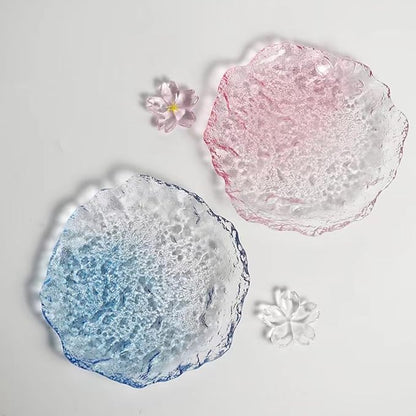 Lead-Free Crystal Glass Irregular Plate Coasters, Gradient Pink, 14.5cm - Image 4