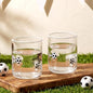 SiliFine 2 Pcs Soccer Icon Juice Glasses, 14oz Ball Sport Stemless Wine by SiliFine