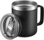 12 oz Insulated Travel Coffee Mug by ALOUFEA
