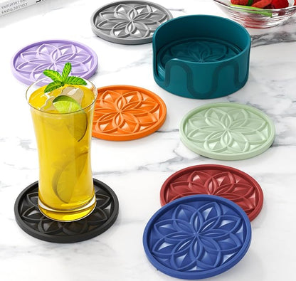 HFHOME Silicone Coasters Set for Drinks - Image 6