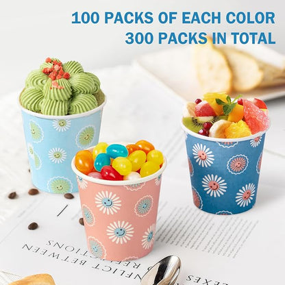 SIUQ 300 Pack 3 oz Paper Cups, Disposable Bathroom Cups, Mini Mouthwash Cup | - Image 7
