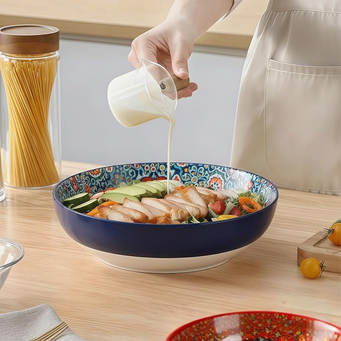 4-Piece Bohemian Style Ceramic Bowls - Image 6