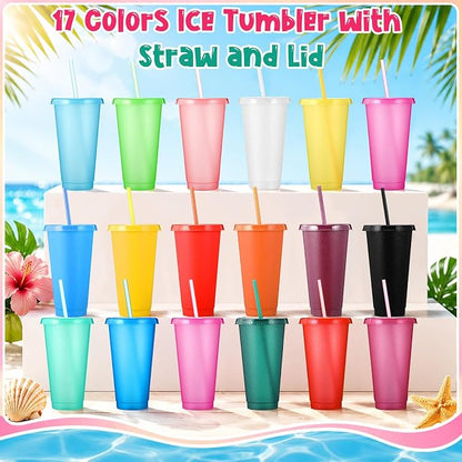 Honeydak 100 Pack Tumbler with Straw and Lid Bulk Cups - Image 2