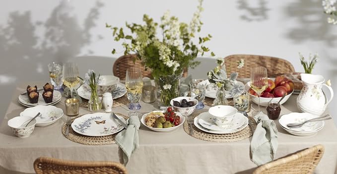 Lenox Butterfly Meadow Herbs Porcelain 12-Piece Dinnerware Set - Image 4