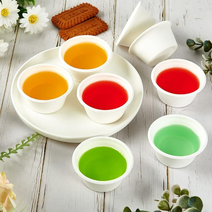 ECOLipak 200 Pack 2 oz Compostable Portion Cups, Biodegradable Souffle Cups | - Image 7