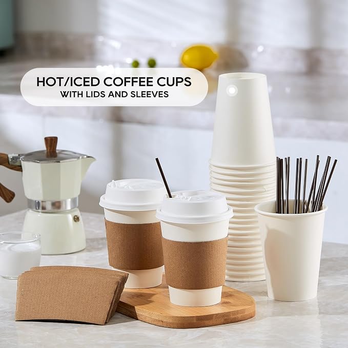 12 oz Paper Coffee Cups, Disposable Paper Coffee Cup - Image 7