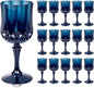 Ciaell 24 Pack Blue Plastic Wine Glasses by Ciaell