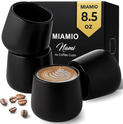 MIAMIO - Ceramic Cup Set of 4, Coffee Mugs - Nami | Coffee Cup Set / Ceramic by MIAMIO