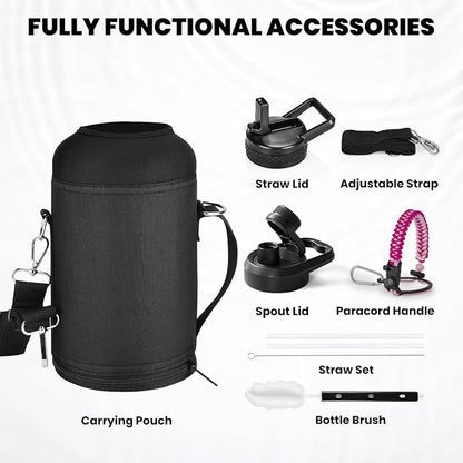 RAYMYLO Insulated Water Bottle 64 oz, Triple Wall Vacuum Stainless Steel | - Image 7