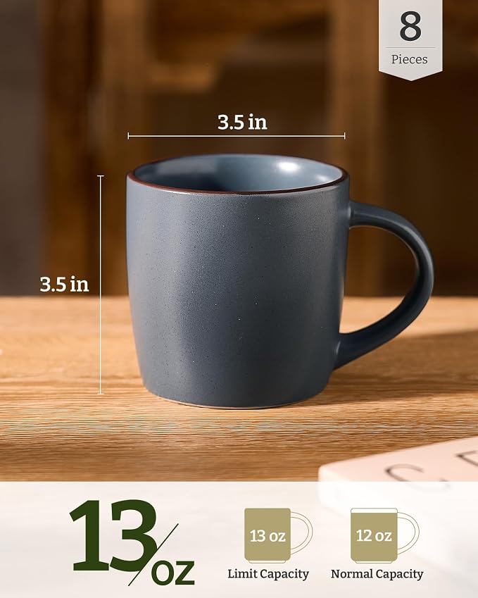 famiware Mercury Coffee Mugs 13 oz, Coffee Mugs Set of 8 - Image 5