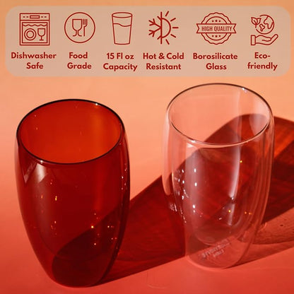 Double Walled Coffee Glass Set of 2 - Image 2
