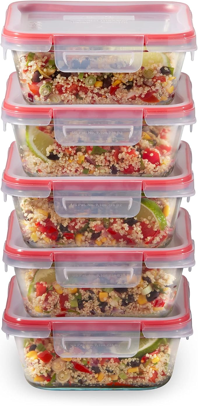 Pyrex Freshlock Glass Food Storage Containers Set | Meal prep containers by Pyrex