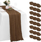 8 Pack Brown Cheesecloth Table Runners 20x120 Inch Gauze Table Runner Cheese by Yorcari