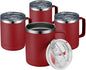 MEWAY 12oz Coffee Mug With Handle 4 Pack Bulk, Stainless Steel Insulated Travel by MEWAY