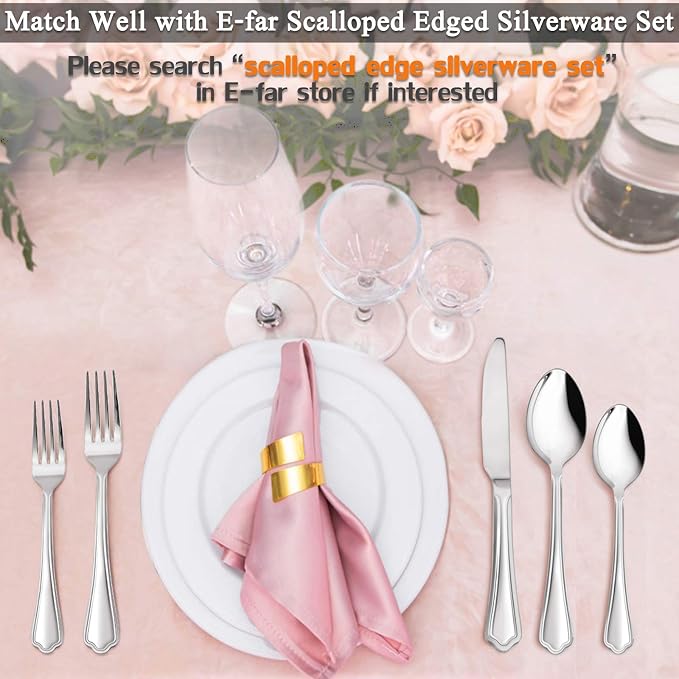 Teaspoon Set of 12, E-far 6.7 Inch Stainless Steel Spoons - Image 7