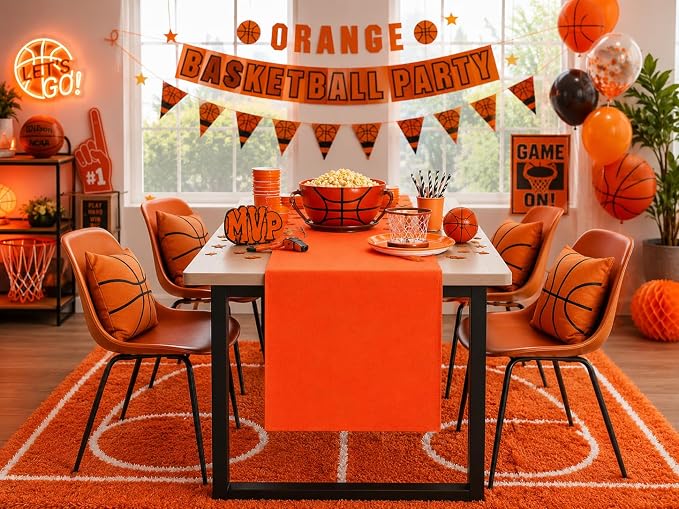 YATOJUZI Orange Table Runner Seasonal Fall Kitchen Dining Table Centerpieces - Image 3
