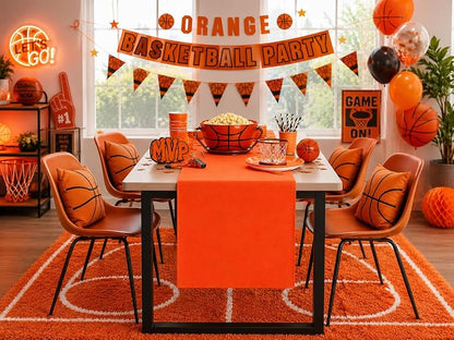 YATOJUZI Orange Table Runner Seasonal Autumn Kitchen Dining Coffee Table - Image 3