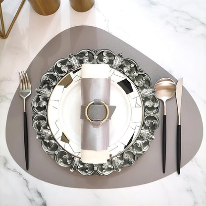 13" Antique Silver Charger Plates, Set of 6 Plastic Textured Chargers for Dinner Plates with Embossed Rim, Table Décor, Party, Wedding, Holiday