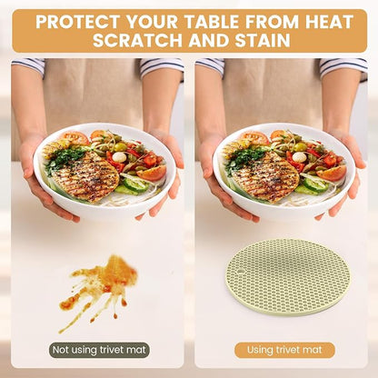 Silicone Trivet Mats 4 Heat Resistant Pot Holders Multipurpose Non-Slip Hot Pads - Image 5