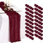 18 Pack Cheesecloth Table Runner 10FT Burgundy Red Table Runner Boho Gauze by Showgeous