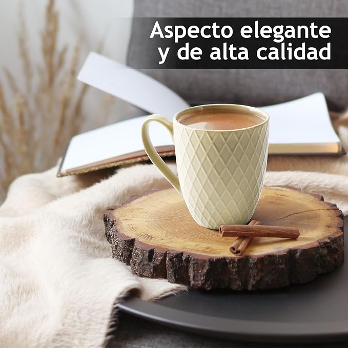 MIAMIO - Coffee Mugs Set of 6 - Palmanova Collection | Modern matte ceramic mug - Image 2