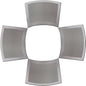Wedge Shape Placemats for Round Dinner Table Woven Vinyl Wipe Clean Non Slip Plastic Table Mats Set of 4（Grey）