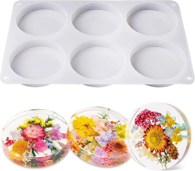 LET'S RESIN Extra Deep Resin Coaster Molds Silicone, 4 Inches Silicone Molds | by LETSRESIN